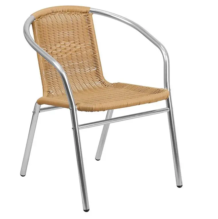 Aluminum Indooroutdoor Rattan Bistro Chair Restaurant Stack Chair Buy Indooroutdoor Rattan