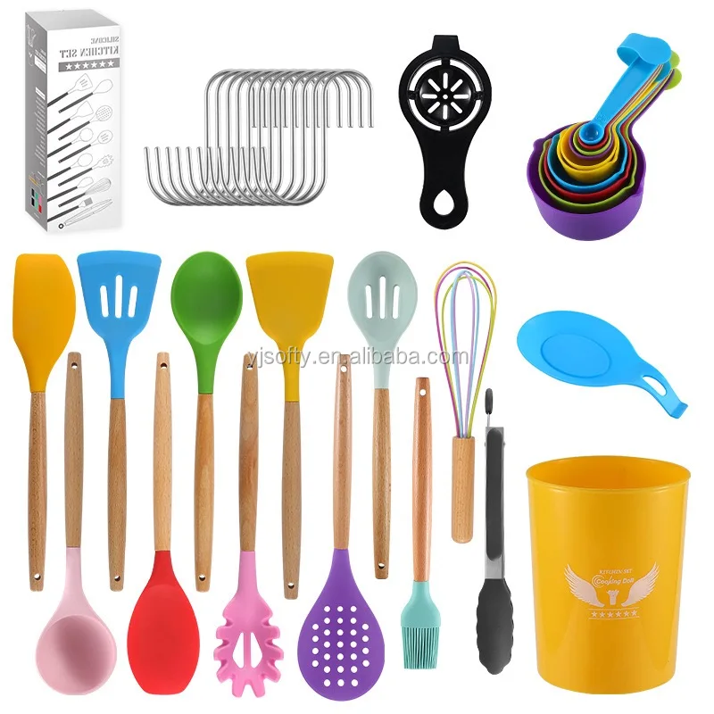 Kvalifikation Samlet morder New Arrival 12 / 38 Piece Colorful Kitchen Accessories Set Silicone Tools  Utensils With Holder Tools Kitchenware Cooking Set - Buy Utensil Kitchen  Set,Silicone Cooking Utensil Set,Colorful Kitchen Utensils Set Product on