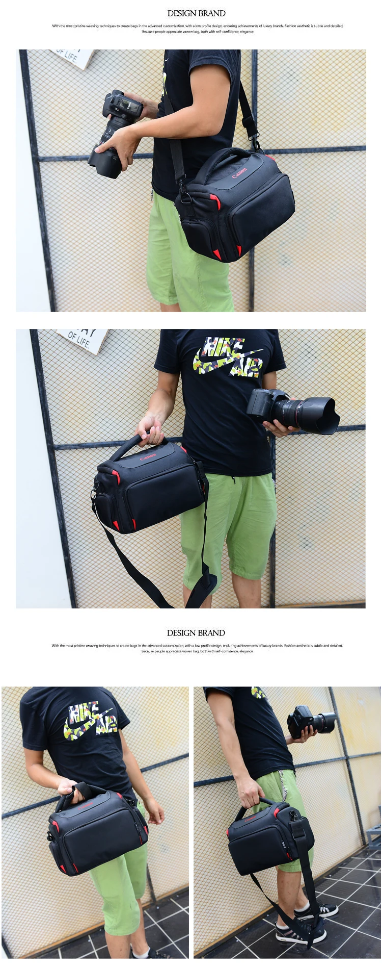 Factory Professional Fashion Waterproof DSLR Camera Case Bags For 50D 60D 70D