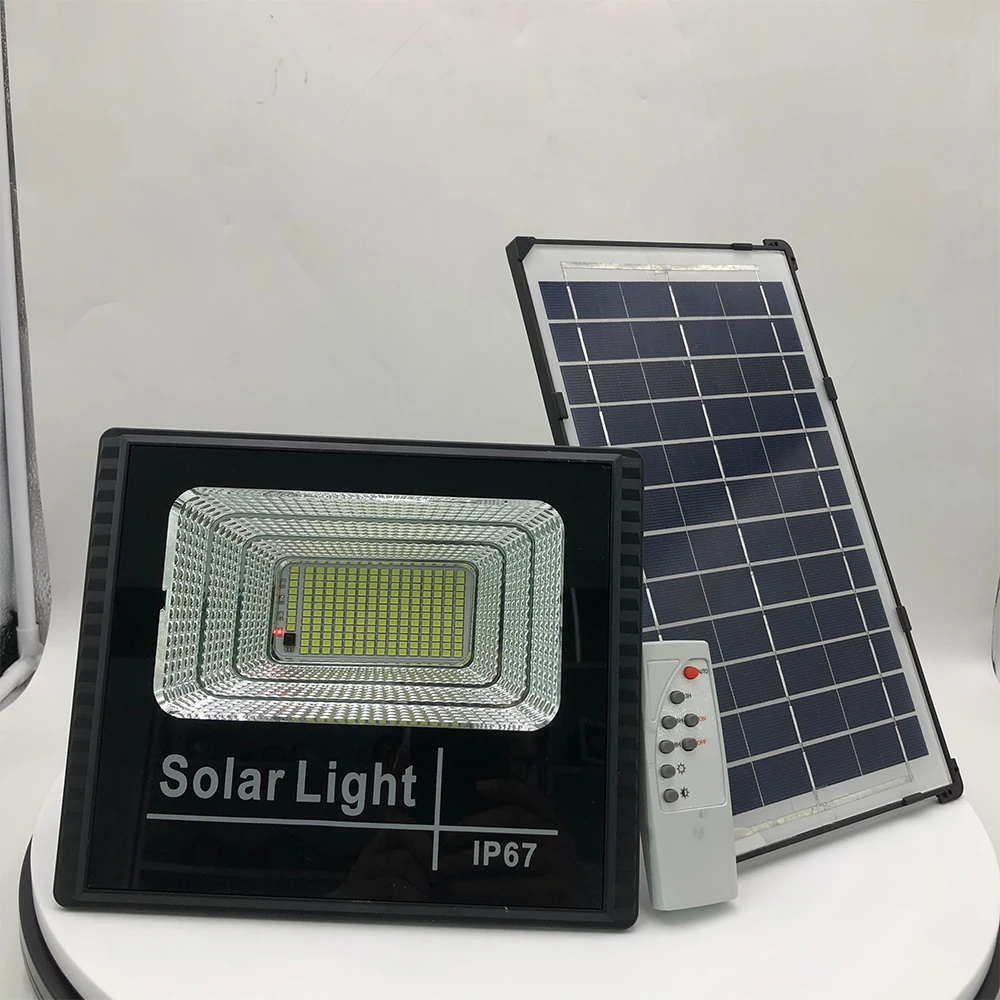 High lumen solar energy system aluminum ip65 led outdoor lighting solar floodlight with remote control