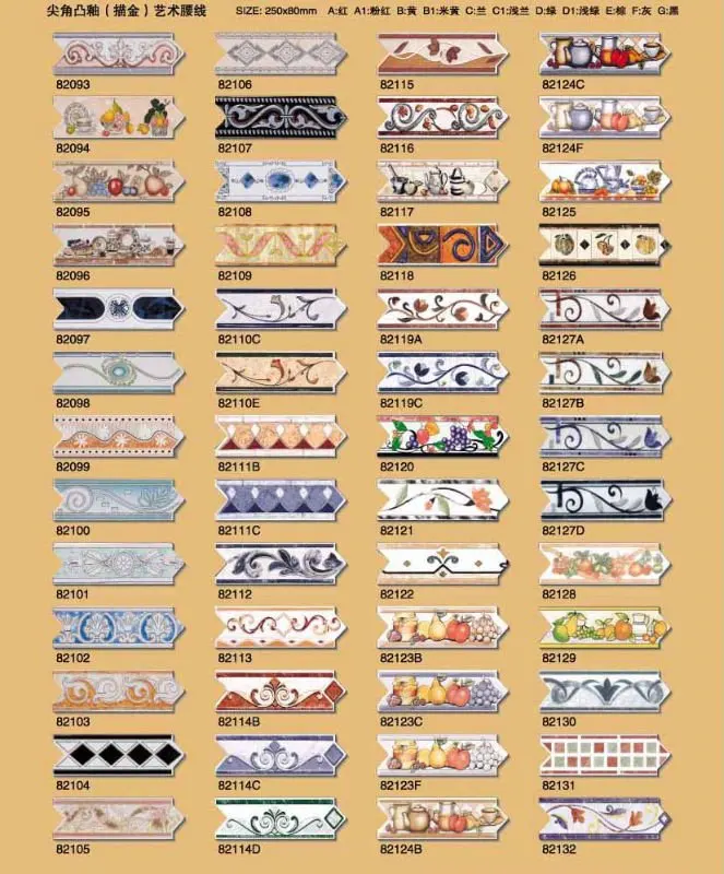 Kitchen Glazed Ceramic Border Tiles Buy Skirting Tile,Waist Tile