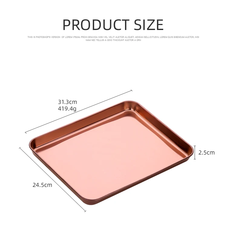 Wholesale Restaurant Use Metal Shallow Dinner Baking Tray Stainless