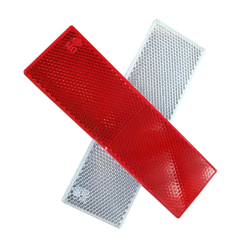 High visibility cheaper reflector warning 5cm*15cm plastic reflective sticker with adhesive  for truck