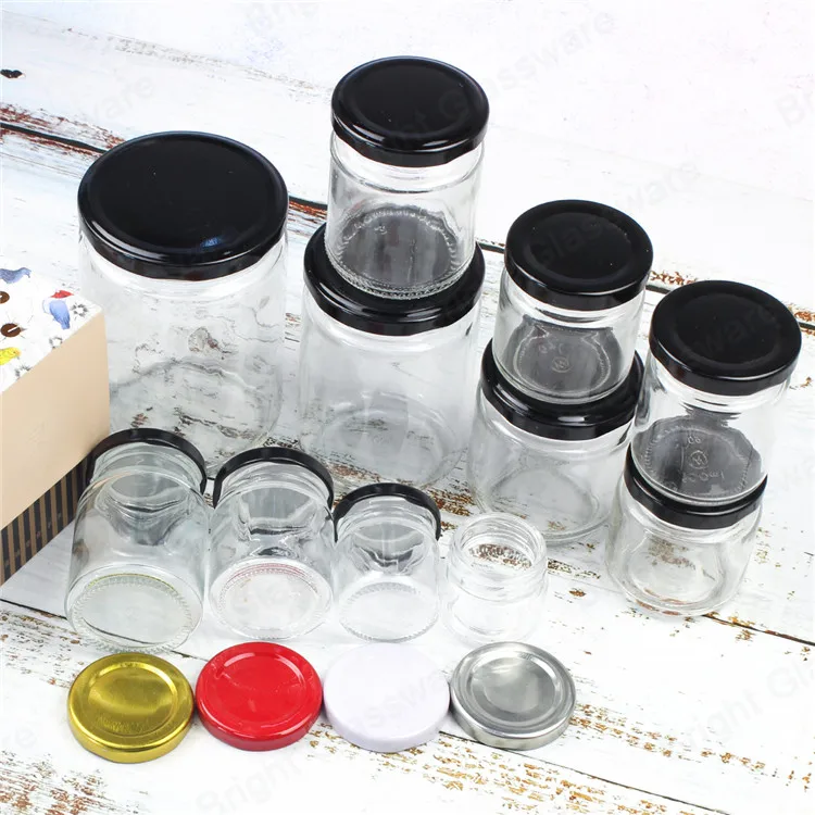 Wholesale Various Sizes Mini Round Shape Glass Jam Jelly Glass Jar With
