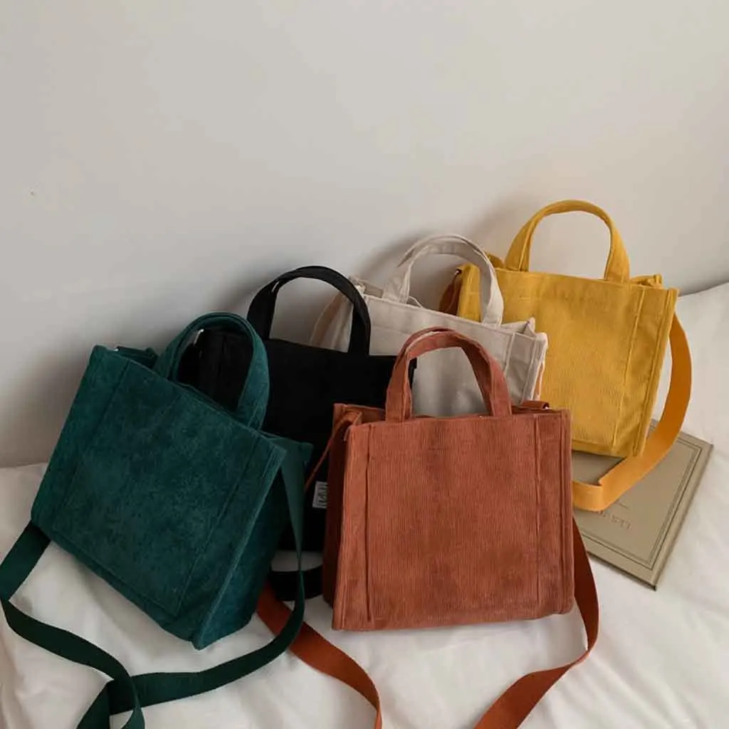 product-2020 New high quality Womens Cross body Bag Simple Canvas Bag Corduroy Handbag Fashion Casua