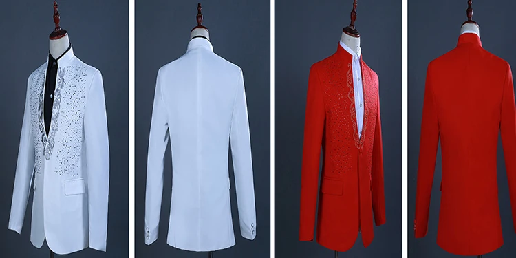 Reliable and Competitive Price Custom Man Stand Collar Gourd Stage Costumes Tuxedo Suits