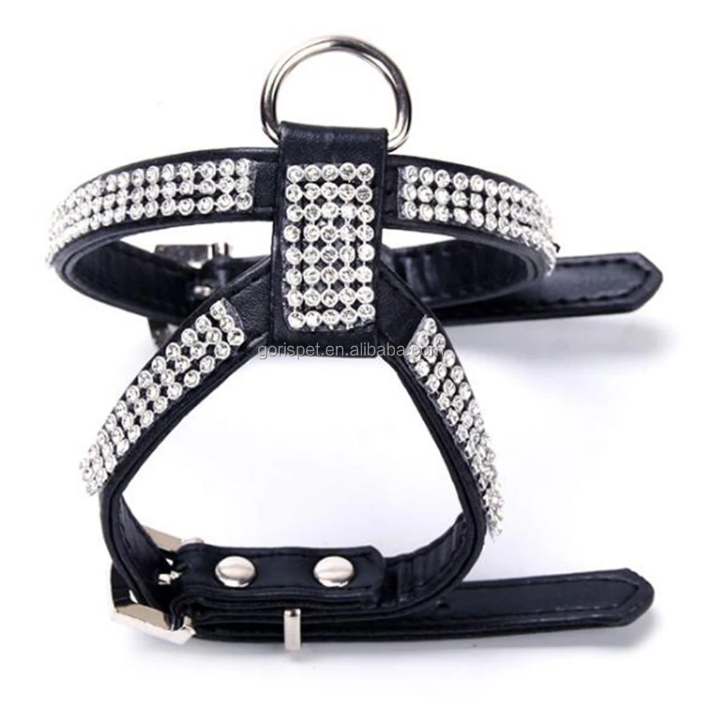 Pu Leather Bling Rhinestones Dog Harness Buy Dog Harness,Bling Dog