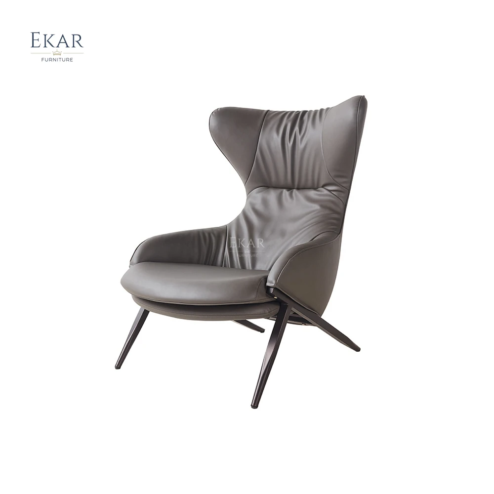 product ekar furniture leather comfortable leisure chair modern furniture living room chair-60