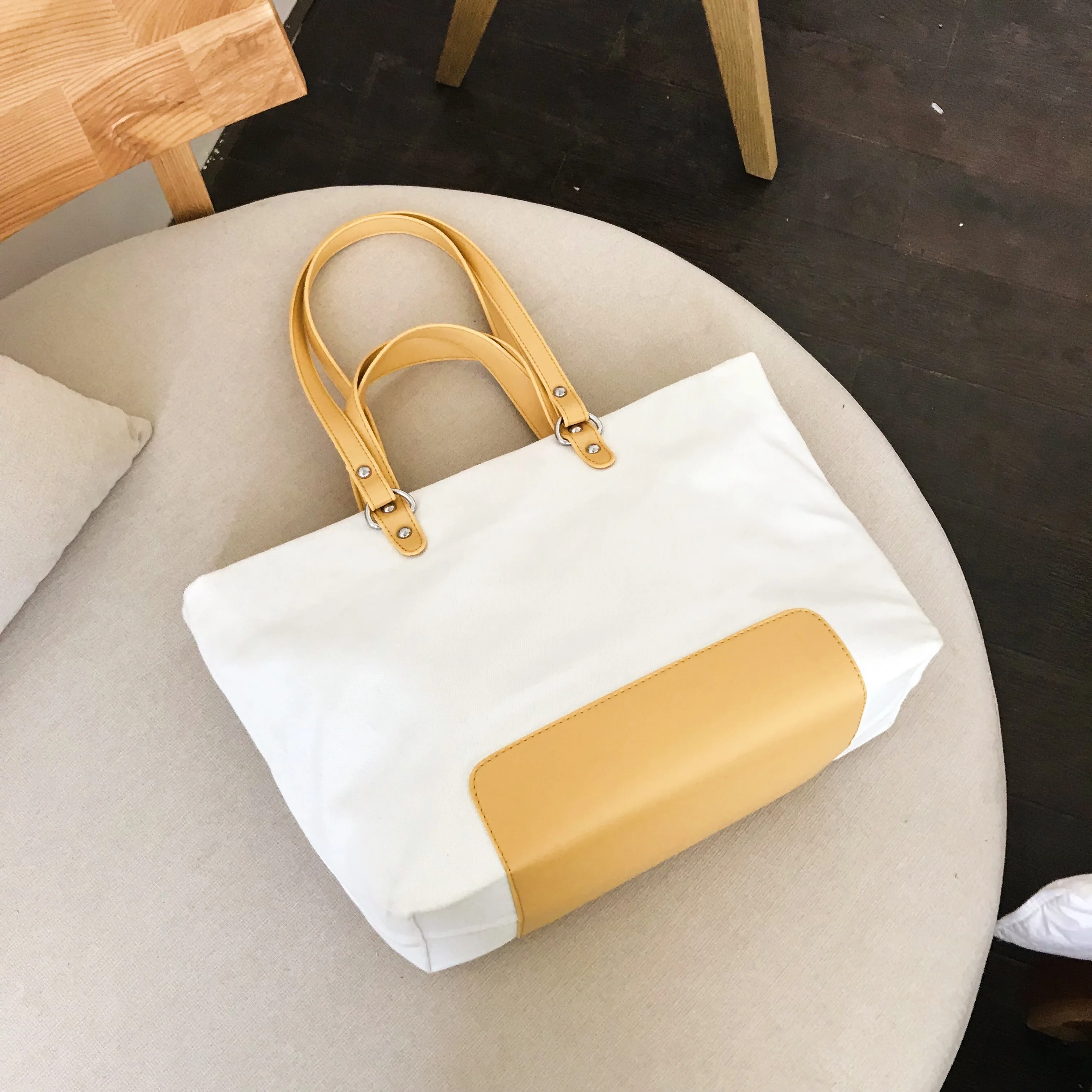 2020 fashional women tote hand bag customized canvas handbag shopping tote bag