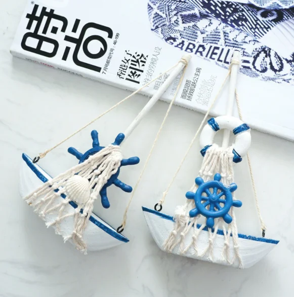 Wholesale fancy decorative wooden sailing boat