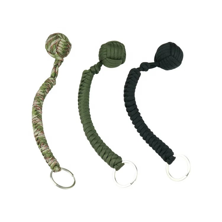 Top Seller Self Defence Keychains Multifunction Key Ring 3 Color Rope