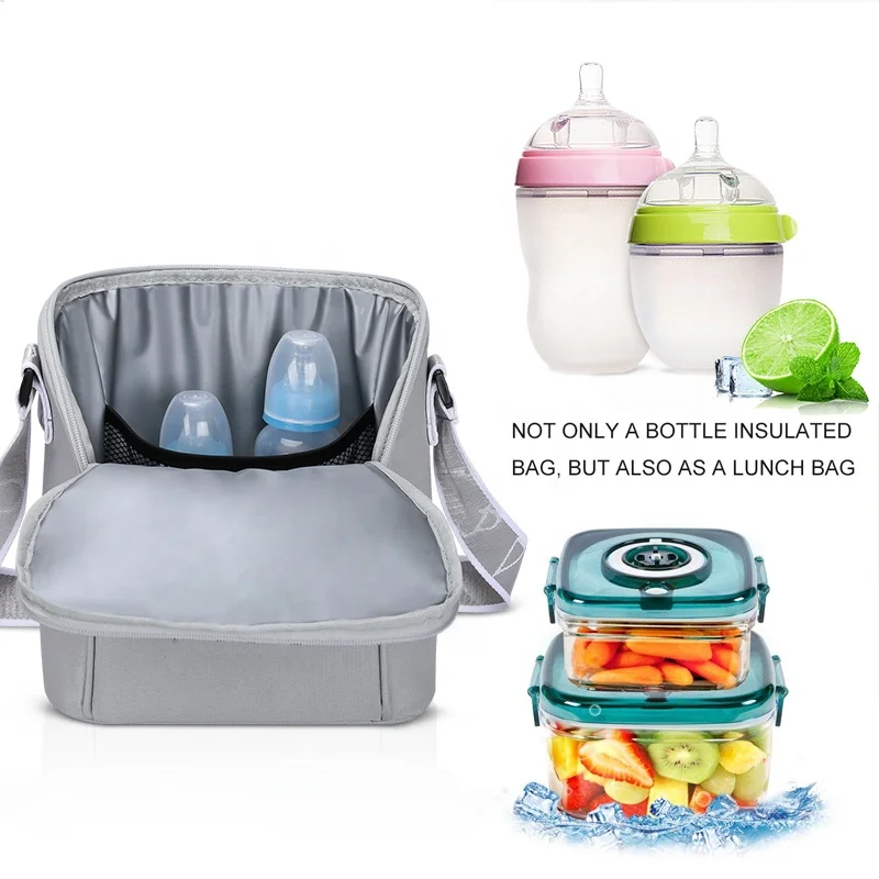 Portable Custom Thermal Baby Bottle Bag Shoulder Insulated Waterproof