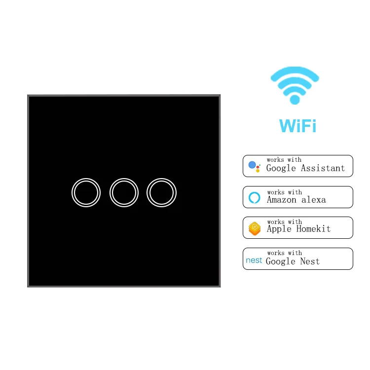2020 EU Standard Wifi Smart Wall Light Switch Home Hotel Remote Control Switches Support Tuya Work with  Alexa Google Assistant