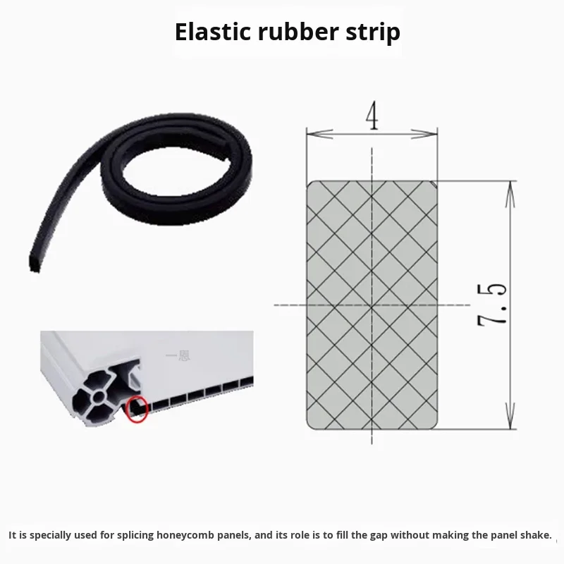 product elastic rubber strip d28 third generation wire rod 1000 series aluminum alloy lean pipeline rod accessories connector profile-11