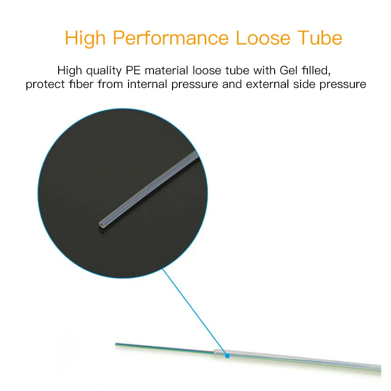 Gyfxty Fiber Optic Cable 2 4 6 8 12 Core Single Mode G652d Central