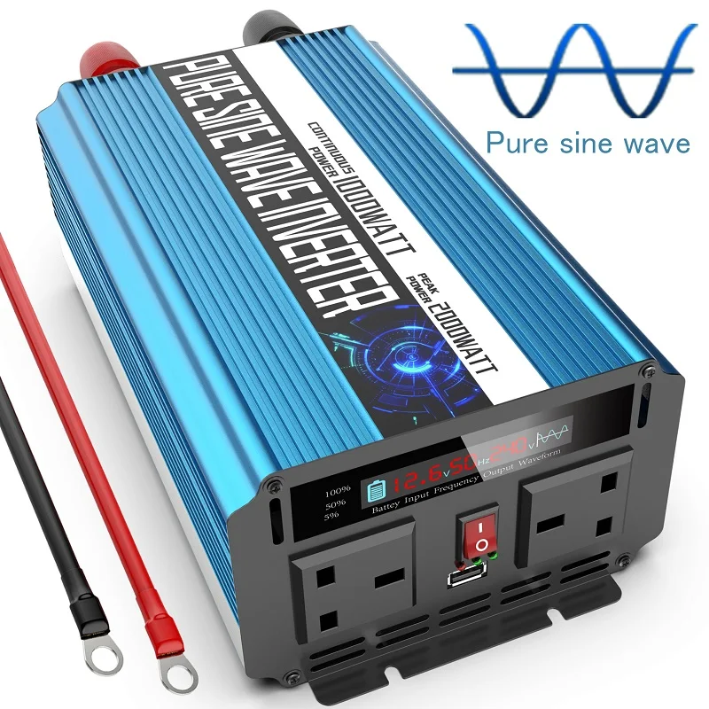 Durite 1000W 12V DC to 230V AC Compact Modified Wave Voltage Inverters 
