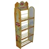 Powder coated supermarket metal wire photo chips stand display/retail snacks display shelf