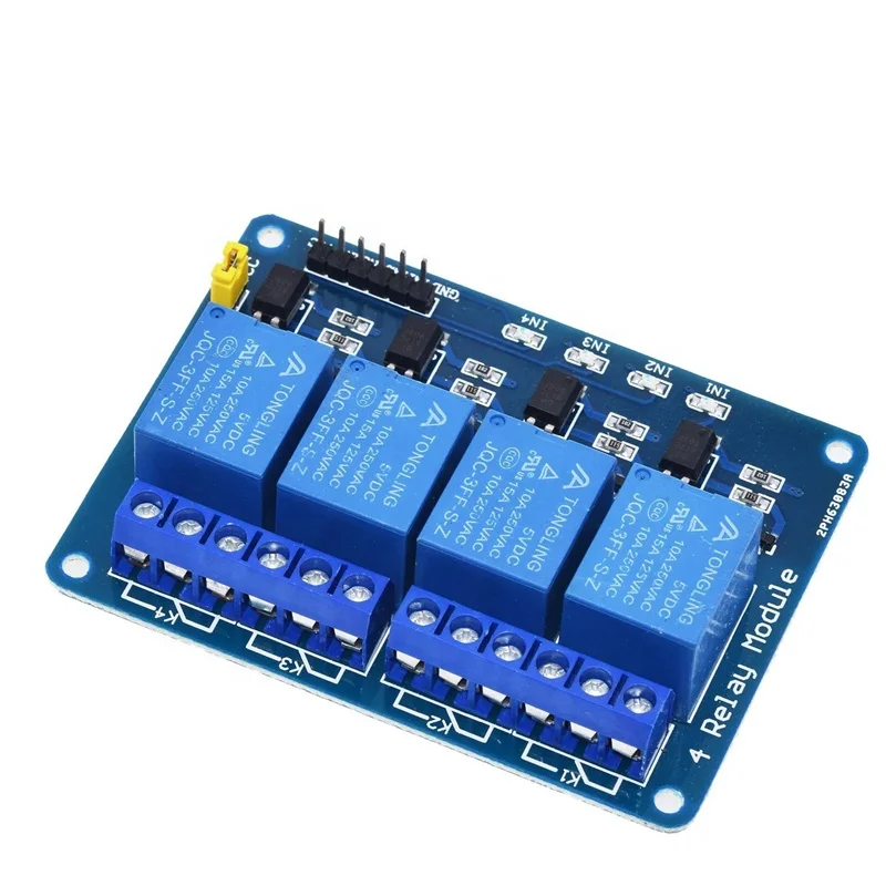 4 Channel Relay Control Board With Optocoupler Relay Output 4 Way Relay ...