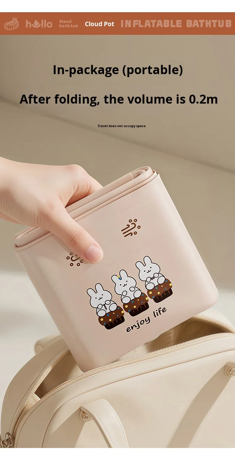 Inflatable Baby Bathtub Foldable Antibacterial Pvc Bath Tub_voghion.com