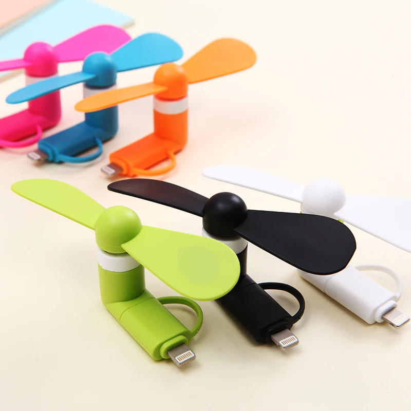 2 in 1 Portable Cell Mobile Phone Fan Mini Micro USB Cellphone Small Fan 3 for phone