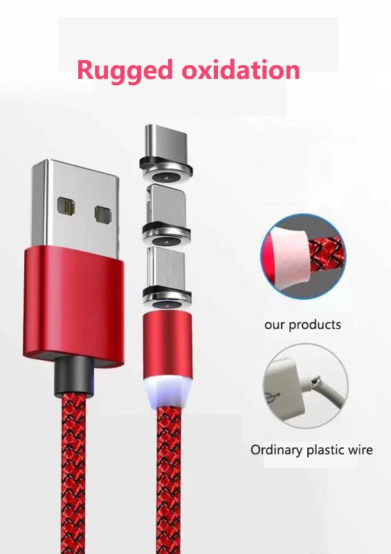 Original Three-In-One Luminescent Cell Phone Colorful Charger Data Cable Type C Cable Charging Usb Spring Line For Iphone - ANKUX.COM