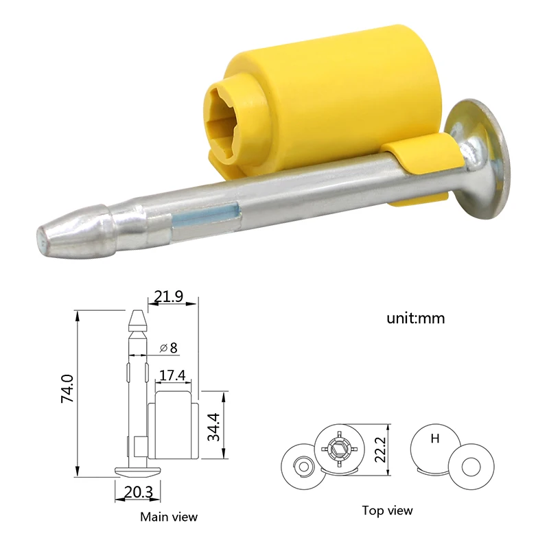 MA - BS 9013 low price shipping co<em></em>ntainers one-off bullet co<em></em>ntainer bolt seal