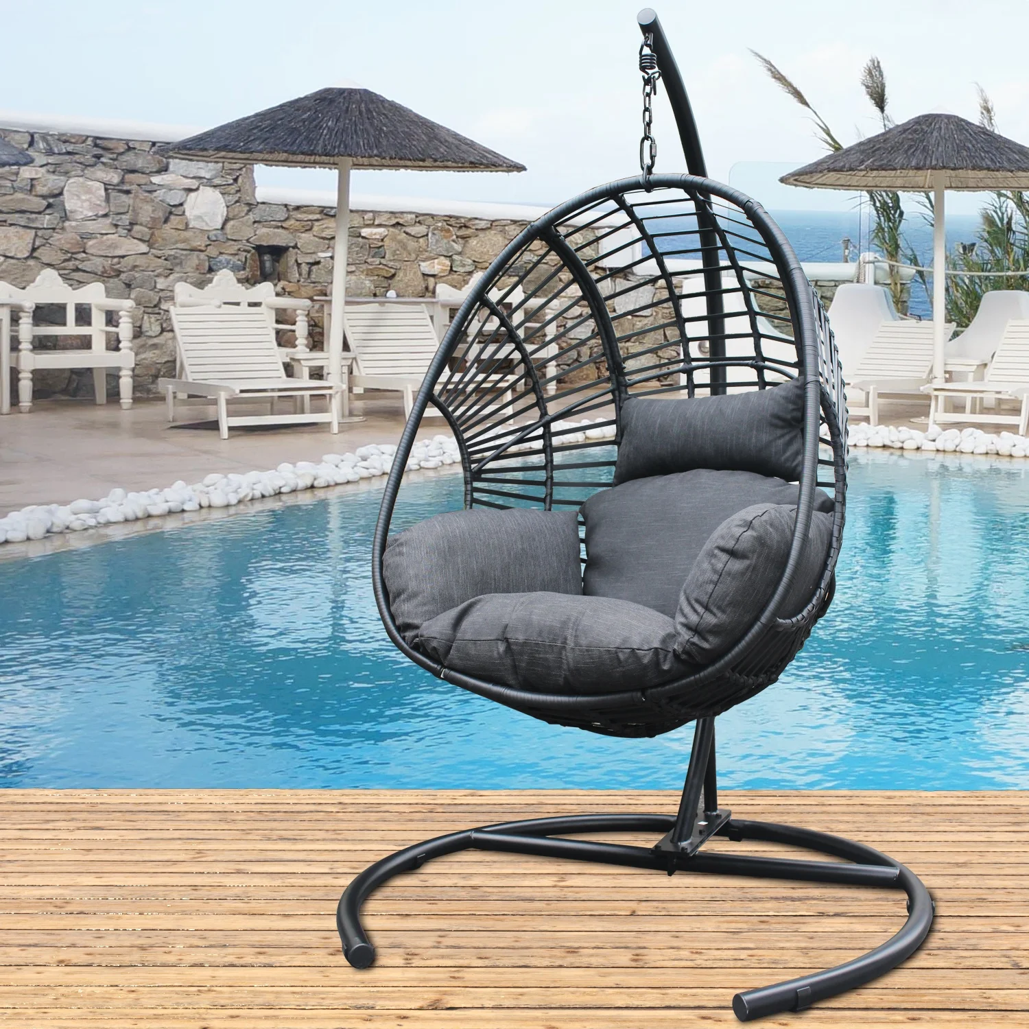 Patio Swings Garden Home Furniture Kd With Cushion Swing Egg Outdoor Rattan Hanging Chair Buy Egg Chair Hanging Egg Relax Leisure Wicker Furniture Commercial Swing Outdoor Patio Garden Swinging Chairs Manufacturers Hammock