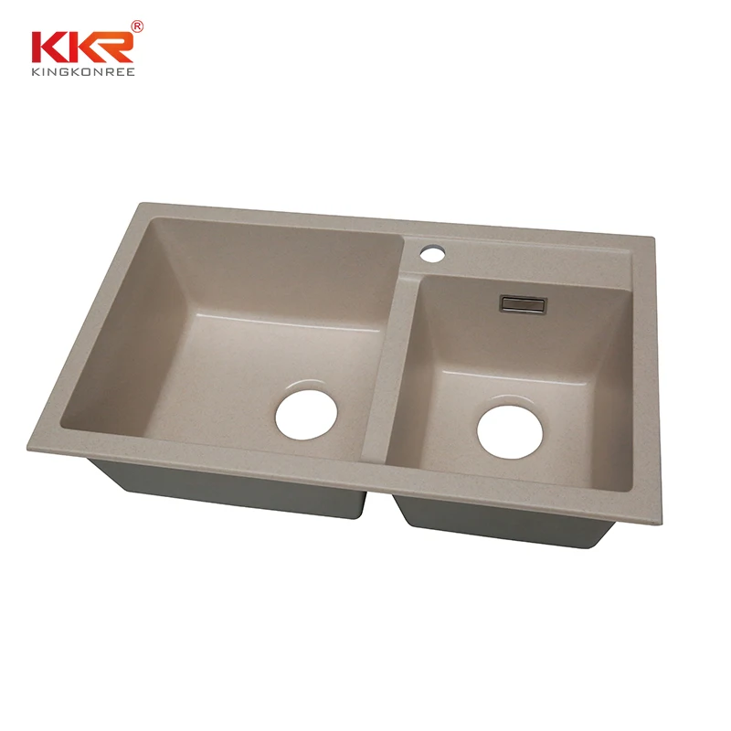 Modern Design Double Bowl Marble Granite Kitchen Sink for Sale