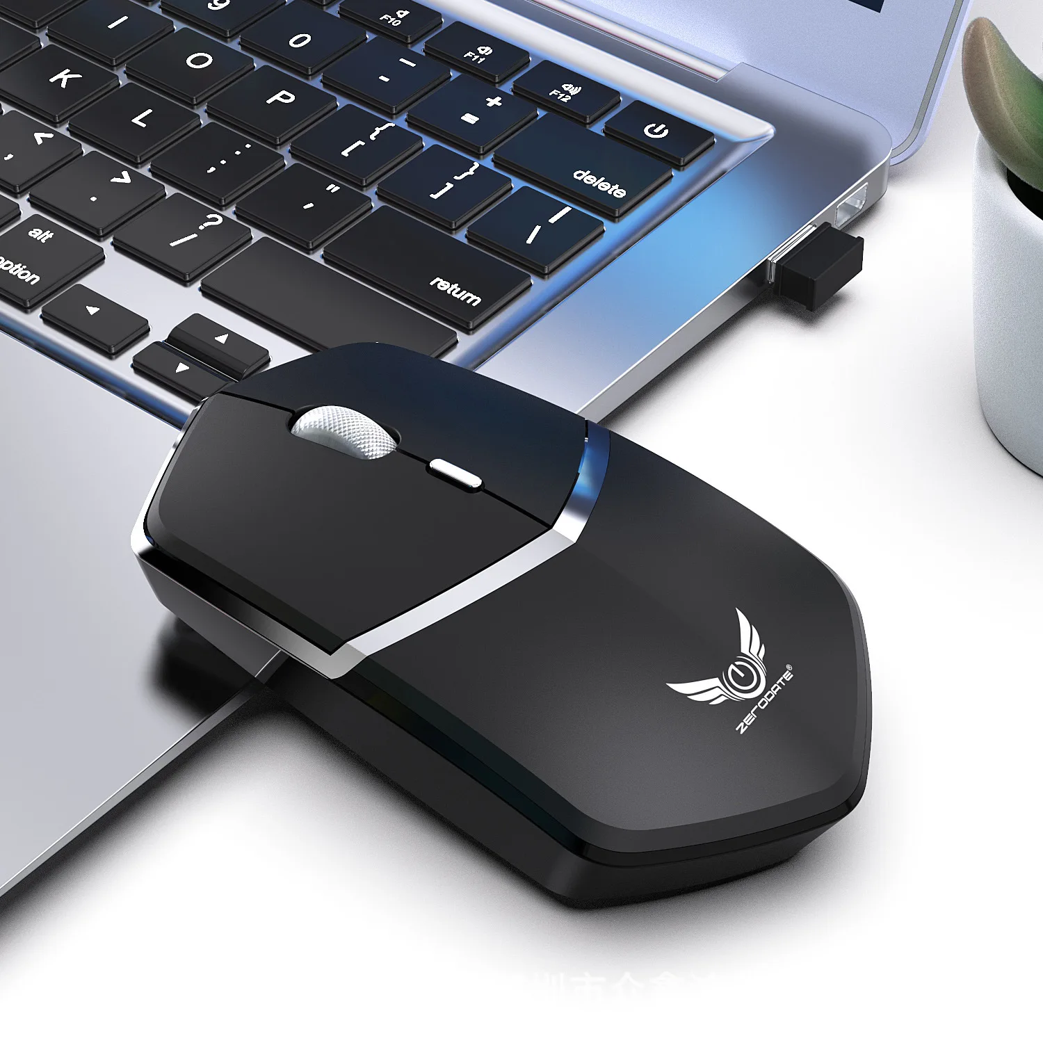 Dual Mode Ergonomic Rechargeable Silent 2.4GHz Wireless USB RGB Backlit ...