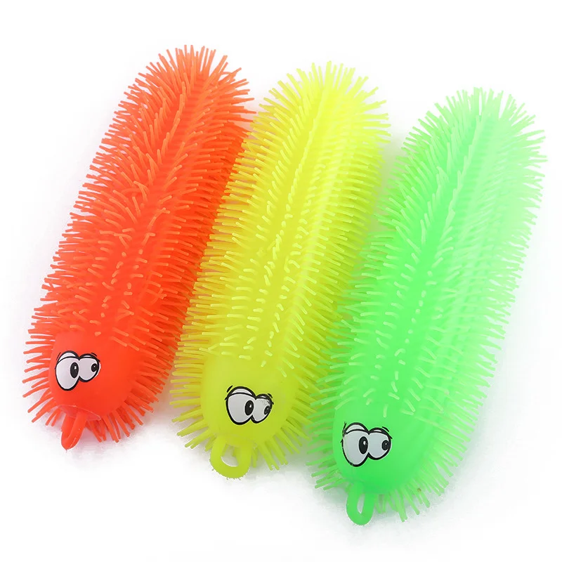 
Hot sale 50cm Large TPR Caterpillar Puffer Fish Toy colorful decompression toy 