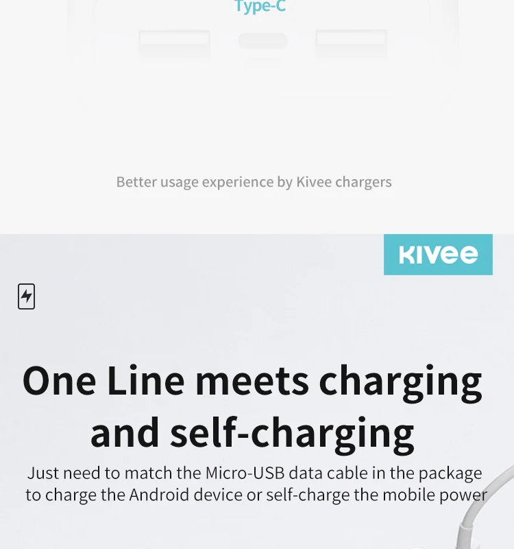 KIVEE Mobile Power Bank 20000mAh portable charger external Battery 20000 mAH power banks - ANKUX.COM