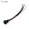 Toowei plastic waterproof 12mm push button switch latching black illuminated button switch with wire