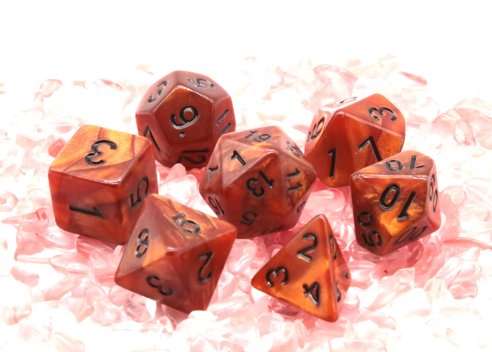 Hs Pearl Dice Polyhedral Acrylic Dnd Dice Board Games Dungeons And Dragons Plastic Dice Set