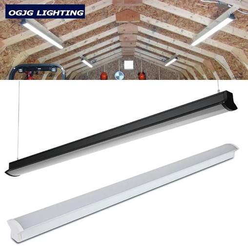 indoor 1200mm warehouse storage room suspended linear lighting fixture shop 4ft 8ft on/off switch led batten pendant light