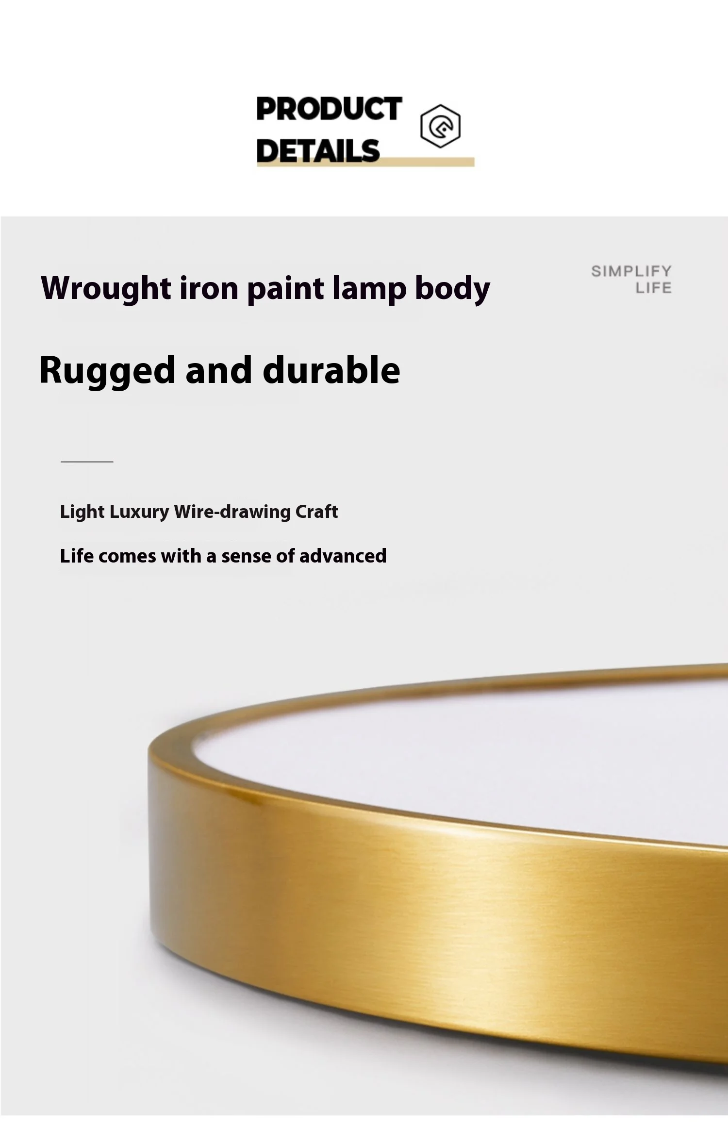 Modern Surface Mounted Bedroom Living Room Home Lighting Round Nordic Ceiling Light Led Lamp factory
