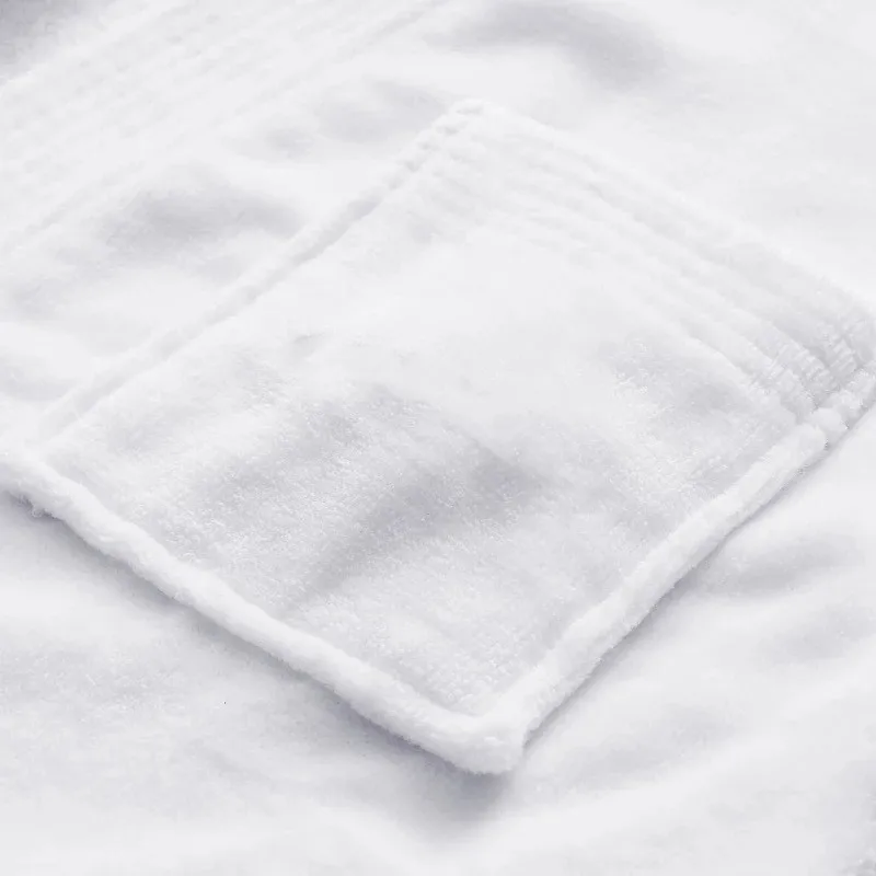 White Kimono Collar Style Terry Cloth Hotel Bathrobe unisex Adults Cotton sleepwear manufacture