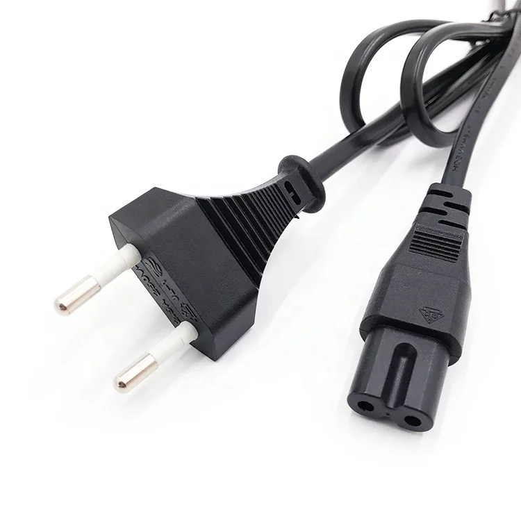 European Vde Standard 2 Pin Swivel Flat Iron Power Cord For Hair Dryer