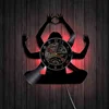 Fitness Yoga Physical Exercise Meditative Wall Art Decor For Yoga Studio Modern Design Vinyl Record Wall Clock Wall Watch