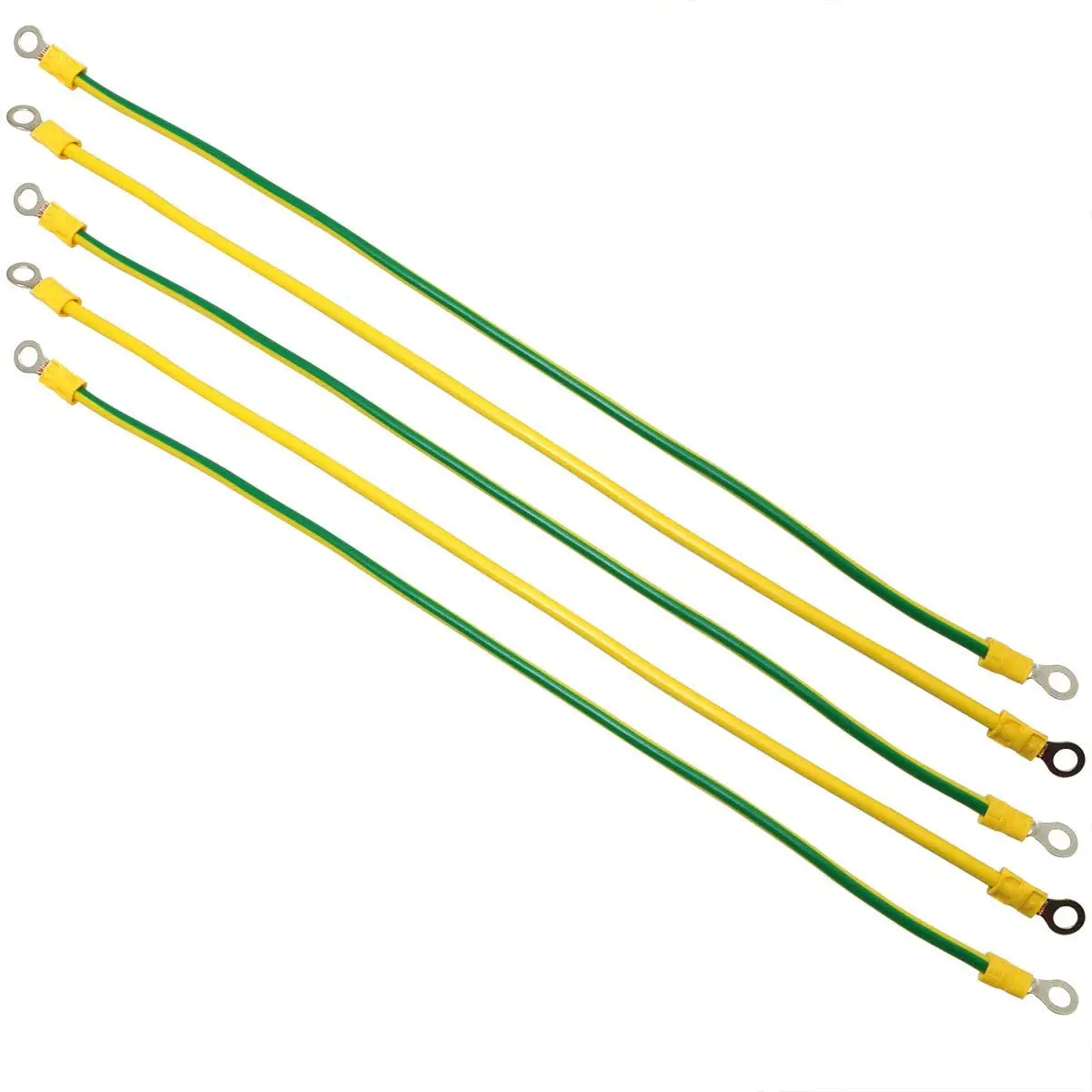 500mm Length 4mm2 Dc Earthing Jumper Wire With Both End Crimped Lug