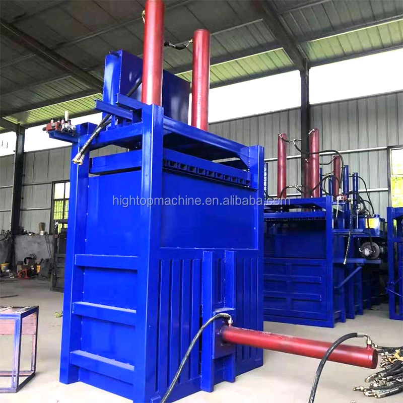 Semiautomatic Used Clothing Plastic Waste Hydraulic Baling Press