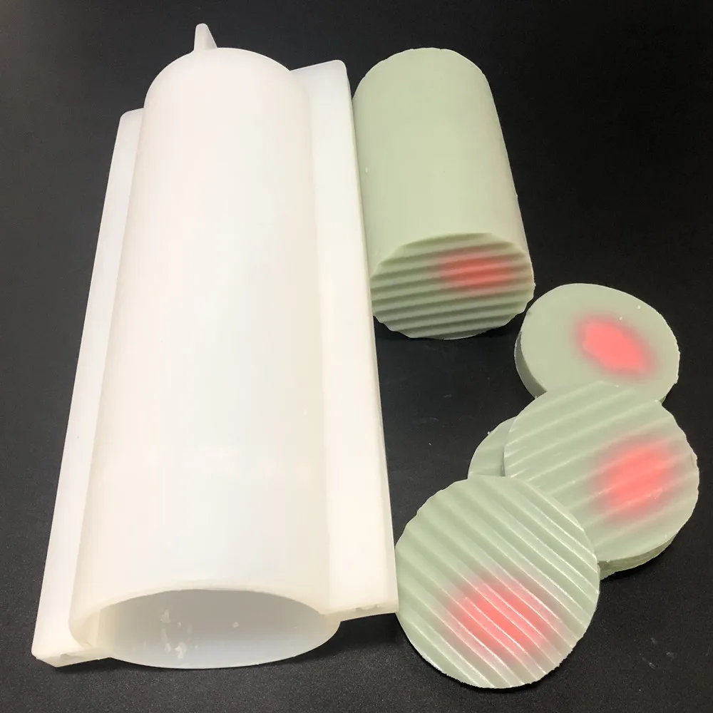 1kg Silicone Column Soap Mold Embed Soaps Tube Molds Cylinder Candle