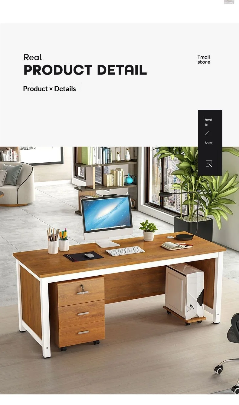 Staff Computer Desk Office Desk Simple Manager Table Single Person ...