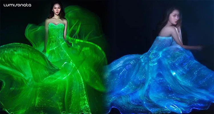 vestido de noiva com led