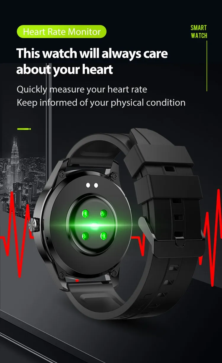 S1 Smartwatch Heart Rate Monitoring Waterproof BT Call music player wristband blood pressure blood oxygen Smart watch S1