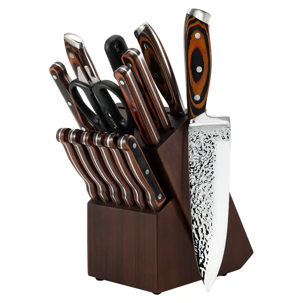 Wholesale Hot Sell Professional Chef Knife Set 15pcs Stainless Steel