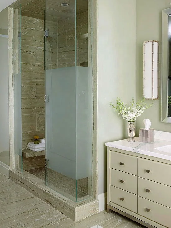 Low  price frosted glass shower door  sandblasting privacy glass bathroom partition