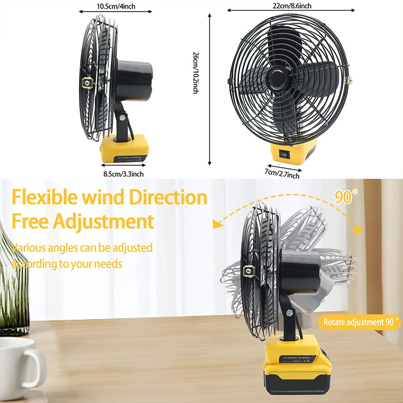 Usb Portable Clip Fan, 20V, Cordless, DCB200B - detail 6