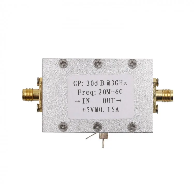 20MHZ-6000MH​z 6GHz RF Amplifier 30+dB Low-noise LNA Module ham Radio Receiver 