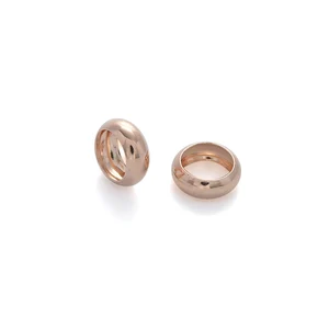 Wholesale Jewelry Findings Rose Gold Plated Rondelle Spacer Bead Sterling Silver 925 Beads Spacers For Jewellery Making Supplies