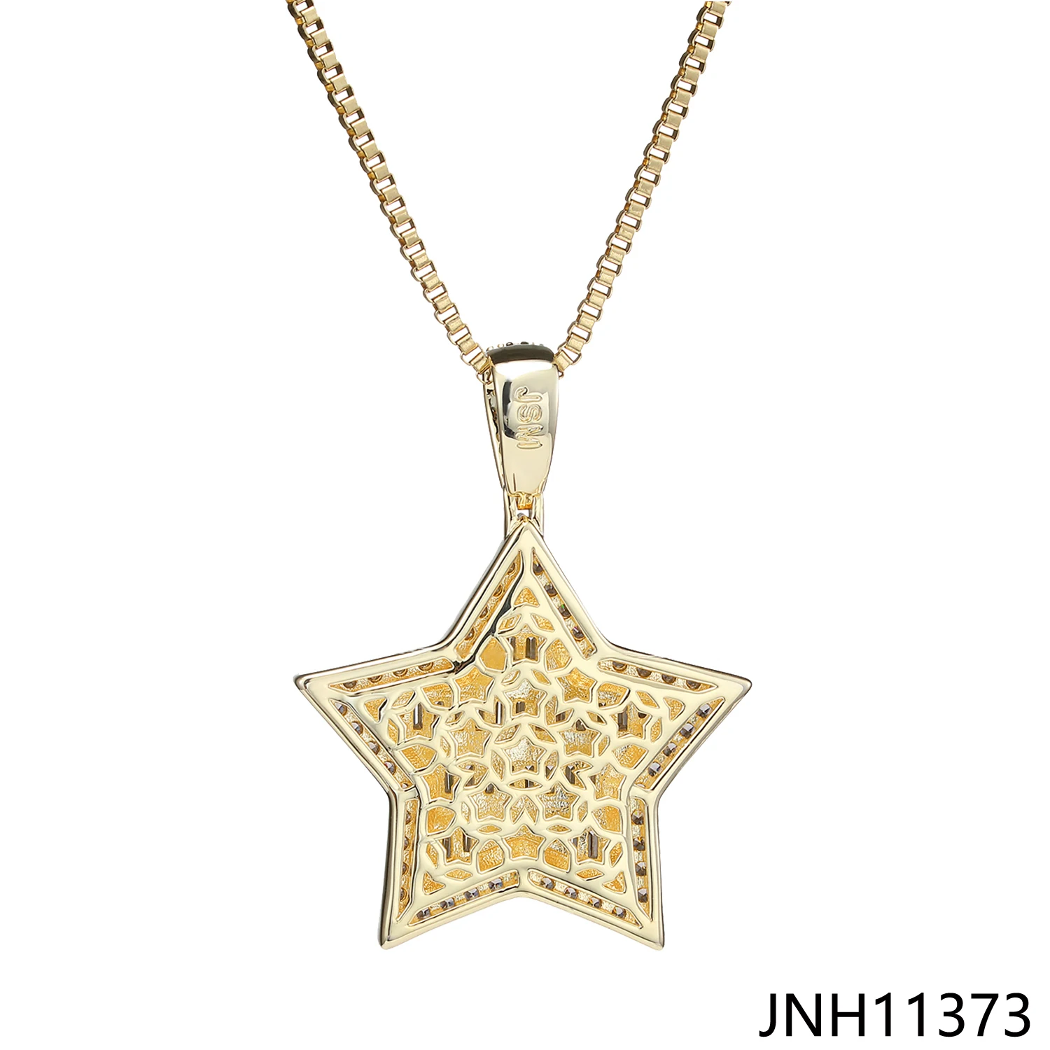 jasen珠宝定制嘻哈银星吊坠男女珠宝饰品项链